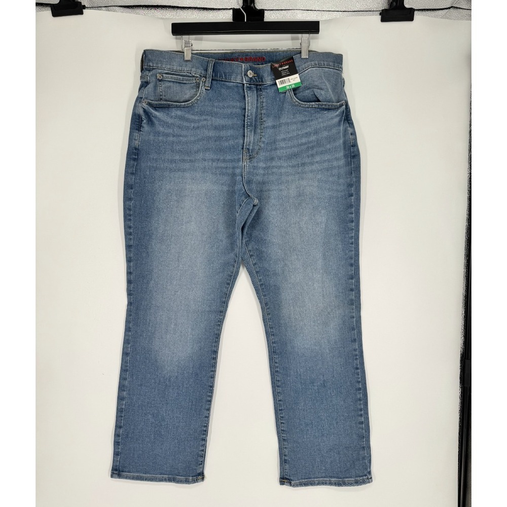 Lucky Brand 223 Straight Leg Jeans Mens Size 38x29 Blue Denim Light Wash Stretch